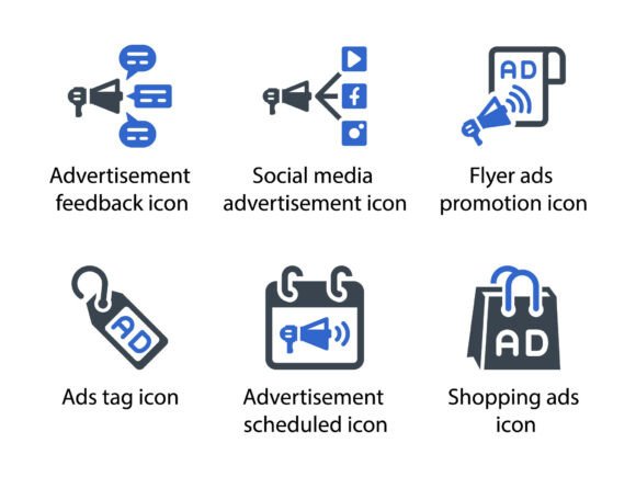 Ads Marketing Icon Set 2: Graphics & Icons for Commercial Design