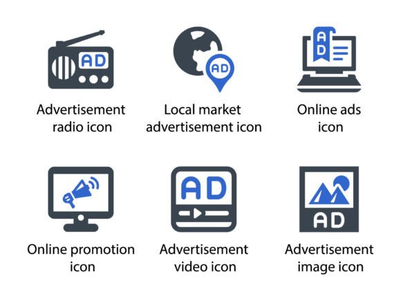 Ads Marketing Icon Set 3: Graphics & Icons for Local Branding