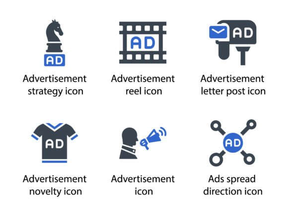 Ads Marketing Icon Set 8: Premium Graphics & Icons