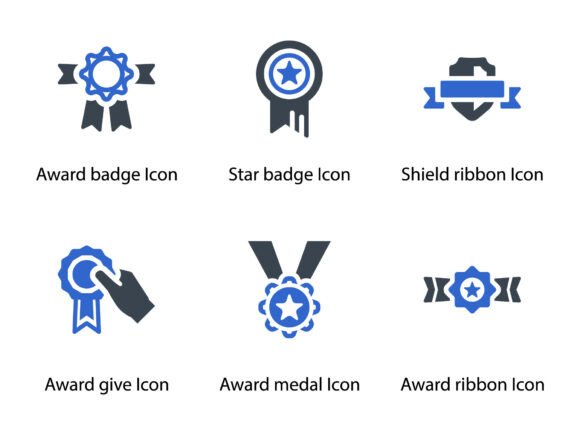 Awards Icon Set 2: Stitched Out and Ready for Real Projects