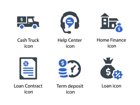 Banking Icon Set 6: Modern Graphics & Icons for Editorial Trust