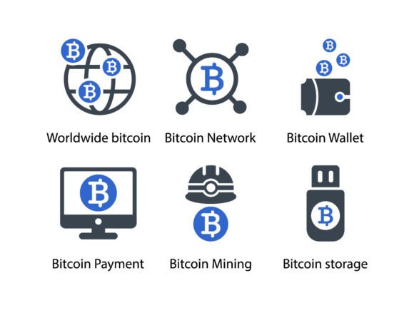 Bit Coin Icon Set 3: Modern Icons & Graphics for Real Publishing