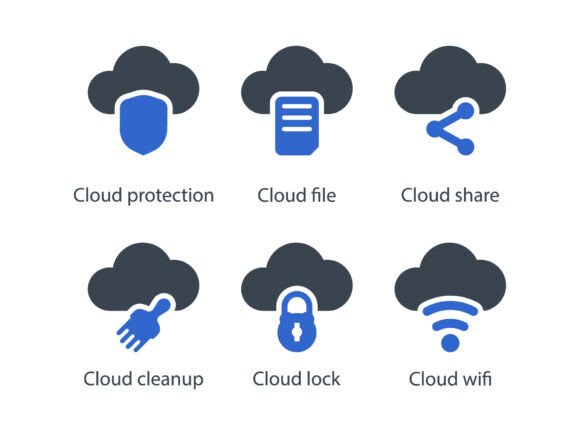 Cloud Icon Set 2: Modern Graphics & Icons for Editorial Publishing