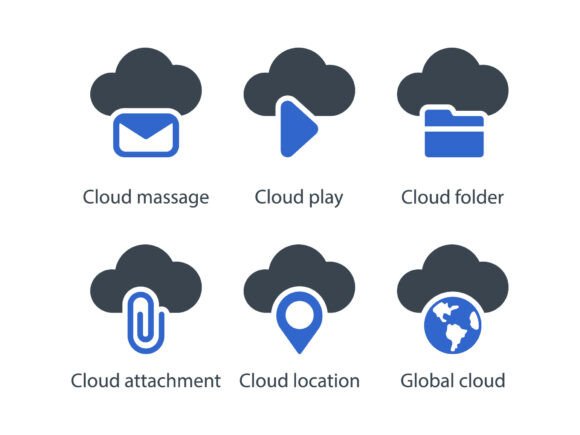 Cloud Icon Set 3: Graphics & Icons for Creative Sellers