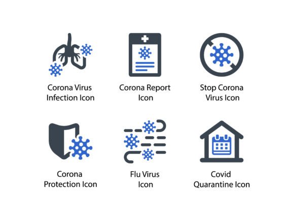 Corona Virus Icon Set 6: Graphics & Icons for Purposeful Design