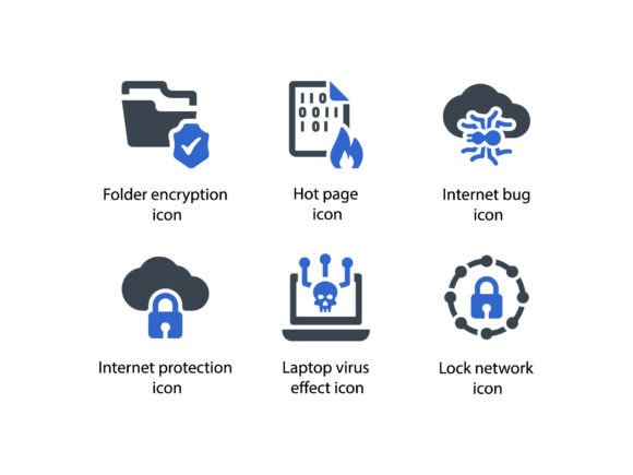 Cyber Security System Icon Set 5: Graphics & Icons for Crafters