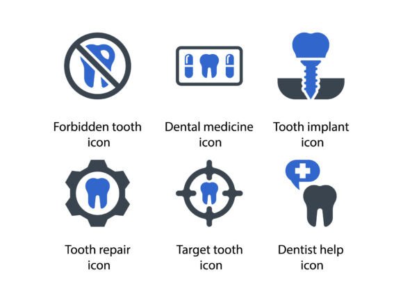 Dental Care Icon Set 10: Graphics & Icons for Warm, Trustworthy Branding