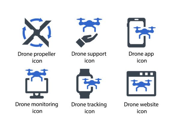 Drone Icon Set 7: Icons & Graphics for Creative Sellers