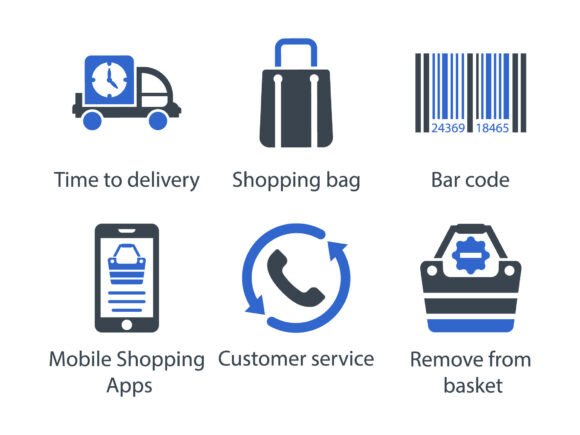 E-Commerce Icon Graphics Set for Digital Sellers