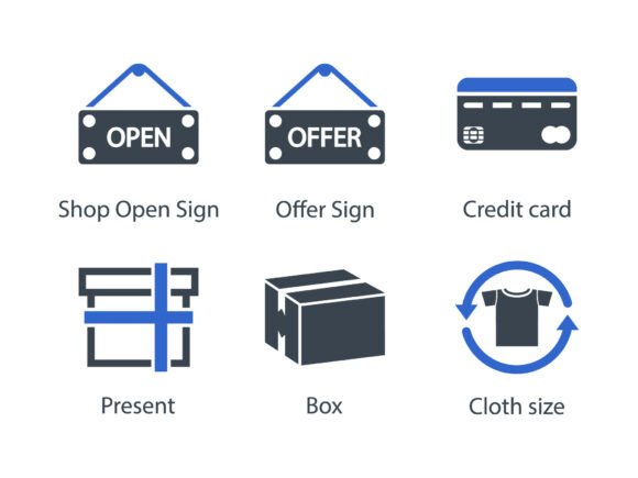 E Commerce Shopping Icon Set 7: Versatile Icons for Craft Businesses