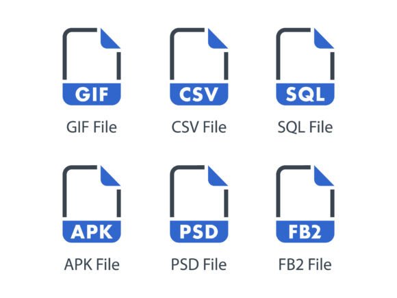 File Formats Icon Set 5: Graphics & Icons for Digital Sellers