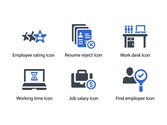 Find Job Interview Icon Set 6 Graphics & Icons