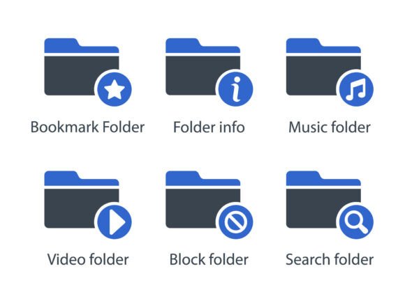Folders Icon Set 1: Clean Graphics & Versatile Icons
