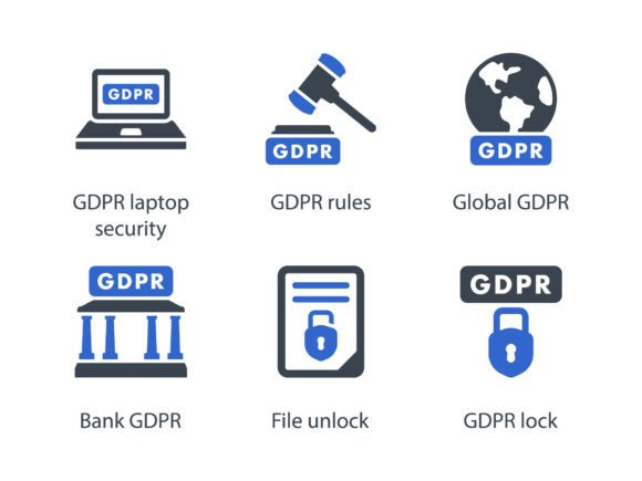 GDPR Icon Set 3: Graphics Icons for Real Publishing