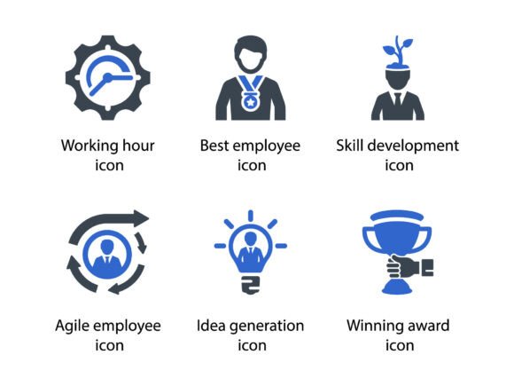 Human Resource Management Icon Set 4: Icons for Branding Graphics