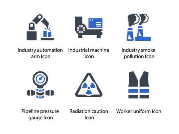 Industry Icon Set 4: Glyph Icons for Embroidery Projects