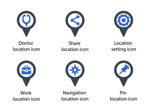 Location Pin Icon Set 2: Icons & Graphics for Real Campaigns