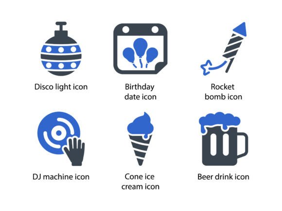 Party Celebration Icon Set 4 Graphics & Icons Review