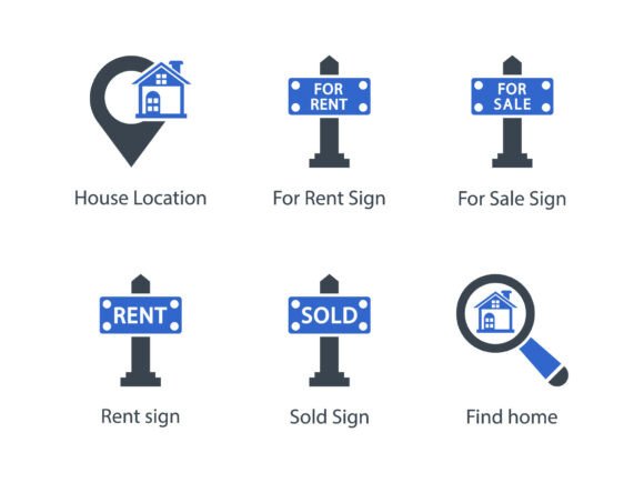 Real Estate Icon Set 5: Glyph Icons & Graphics Review