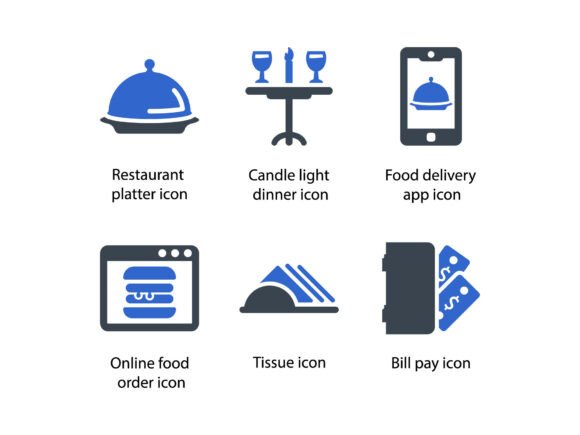 Restaurant Icon Set 4: Graphics & Icons for Real Branding