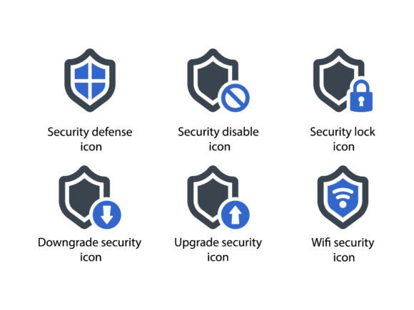 Security Icon Set 1: Practical Icons for Digital Graphics