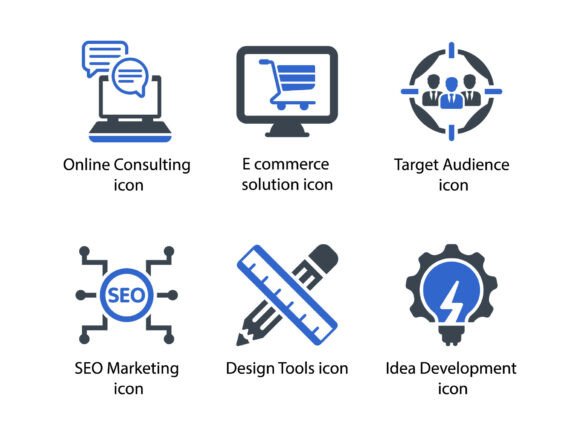 SEO Web Icon Set 7: Premium Graphics & Icons for Local Brands