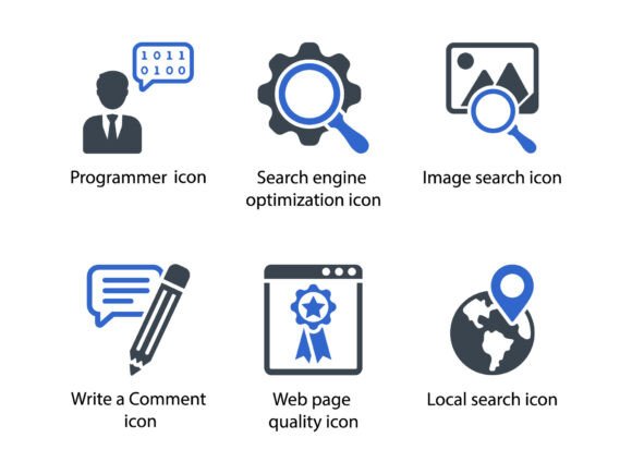 SEO Web Icon Set 8: Clean Graphics & Icons for Modern Branding