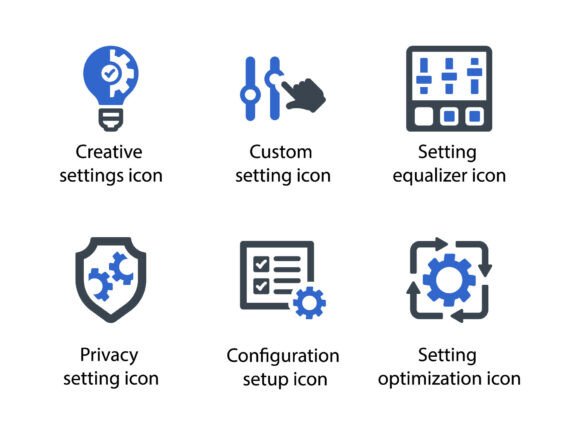 Settings and Options Icon Set 2: Icons & Graphics