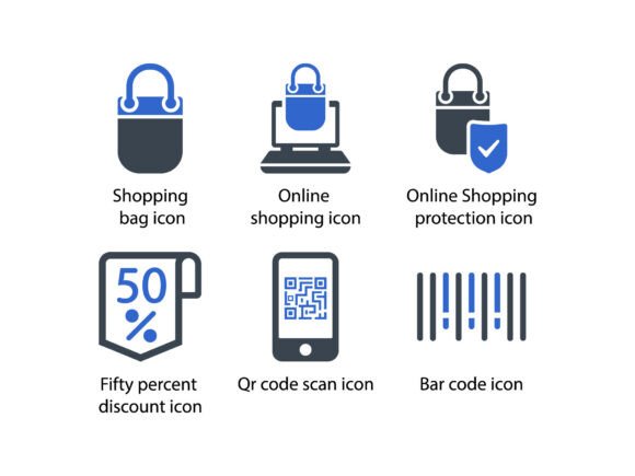 Shopping E Commerce Icon Set 5: Glyph Icons & Graphics